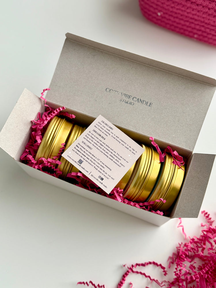 Spring + Summer Travel Tins | 2oz Gold Candles