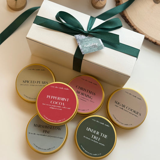Holiday Travel Tins | 2oz Gold Candles