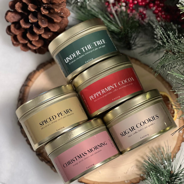 Holiday Candle Tins